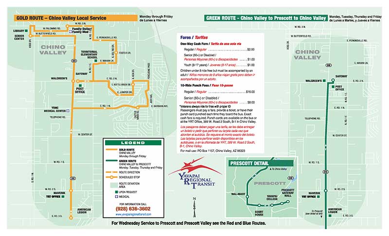 Green and Gold Routes